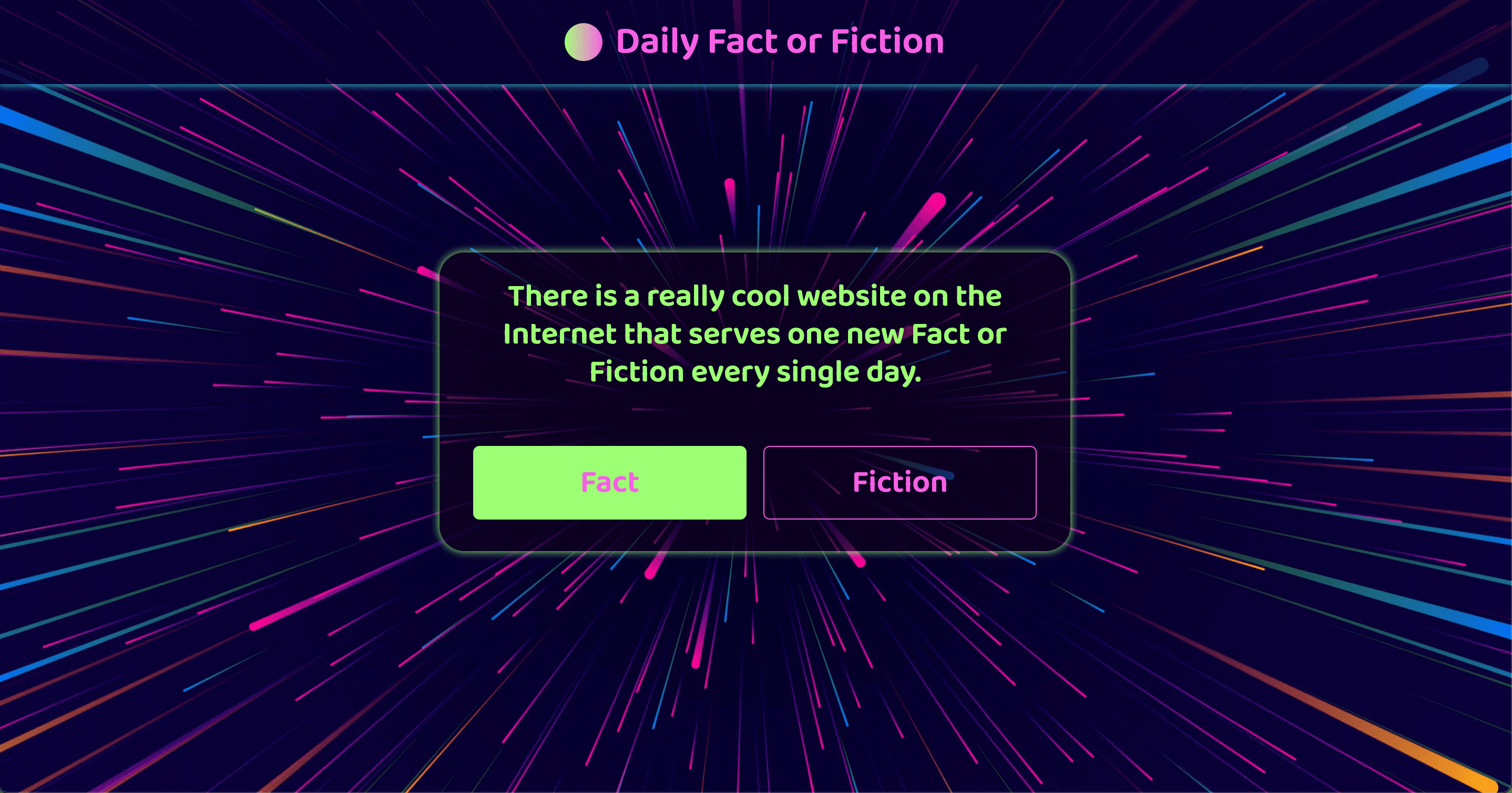 Daily Fact or Fiction