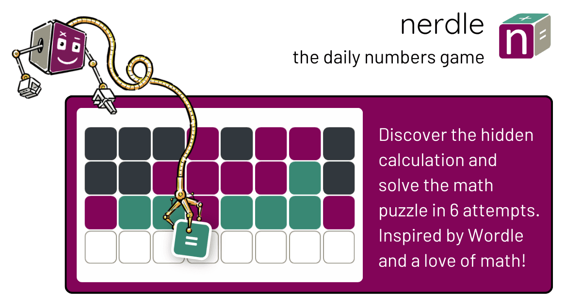 Nerdle - the daily numbers game