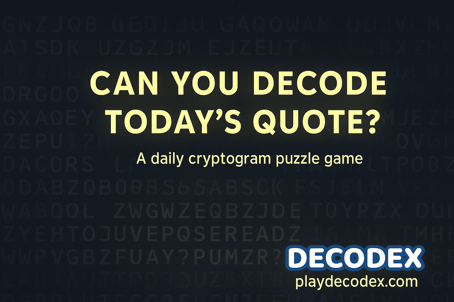 Decodex – A Daily Cryptogram Puzzle Game
