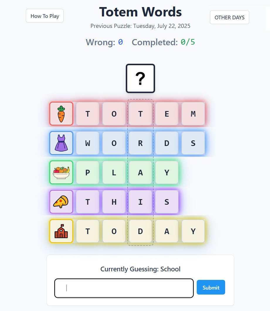 Totem Words - Daily Word Puzzle Game