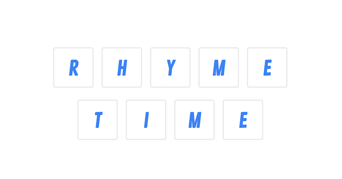 Rhyme Time